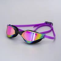 Nouvelles lunettes de natation en silicone pour athlètes, électroplaquées, haute définition, anti-buée, protection UV400, sangle réglable, compétition