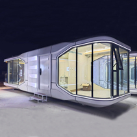 Maison Modulaire Préfabriquée Portable pour Bureau, Hôtel, Espace de Vie Extérieur, Capsule d'Habitation, Structure en Acier, Maison Conteneur Moderne
