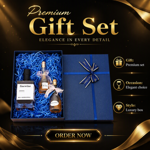 Boîte cadeau rigide bleu marine avec ruban bleu or, boîte d'emballage de luxe en carton pour mariage, anniversaire, cadeau de la Saint-Valentin - Product Image 1