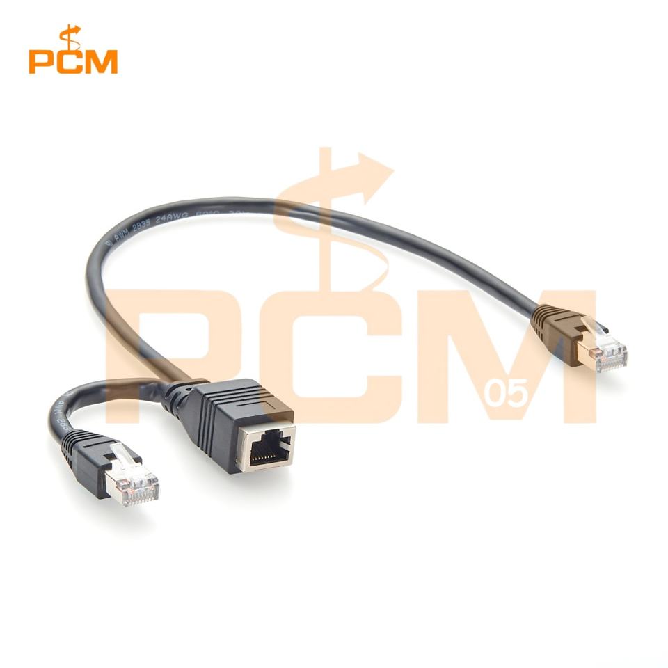 Corent Rj45 RJ45 Splitter Cable 1x Female Socket to 2x Male Adapter Ethernet PoE ...