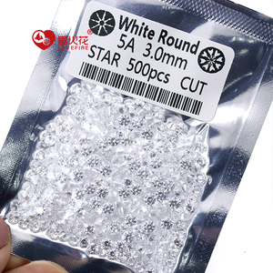 <span class=keywords><strong>Zirconia</strong></span> cúbica de corte de estrella de forma redonda de Color blanco de calidad 5A al por mayor 0,8mm-3,0mm 1000 unids/bolsa piedra preciosa suelta sintética de tamaño pequeño - Product Image 4