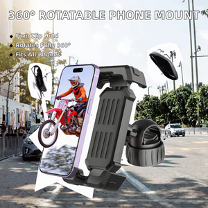 Ditingkatkan 360 °   Dudukan Ponsel Putar untuk Stang Sepeda, Skuter, Motor, Ponsel 4.7-6.8 Inci, Penjepit ABS - Product Image 5