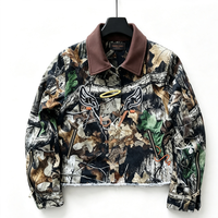Veste de travail d'hiver pour homme, personnalisée, vintage, en toile effet vieilli, zippée, à col montant, patchwork, réversible, éco-responsable, avec empiècements sur le devant