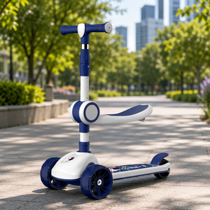 Trottinette électrique à trois roues pour enfants de 1 à 12 ans, garçons et filles, avec capteur antidérapant, en plastique - Product Image 3