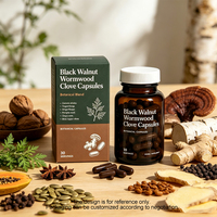 Kapsul Herbal Black Walnut Wormwood Clove untuk Kenyamanan Pencernaan dan Mendukung Kesehatan Usus