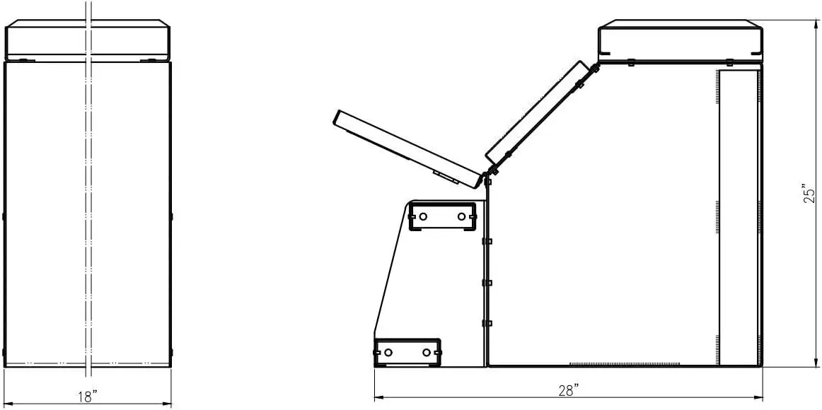 Schwerlast-Aluminium-Schienenwagen 18" L x 25" W x 28" H Seitenaufbewahrung Saddel Schrittbox Werkzeugbox