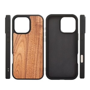 Pour iPhone 16/16 Plus, coque de téléphone antichoc en bois massif, design professionnel - Product Image 2