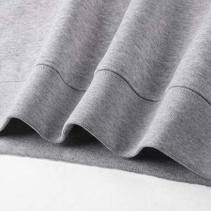 350GSM plaine haut col rond sweat broderie impression logo blanc lourd coton à capuche polaire sweats - Product Image 6