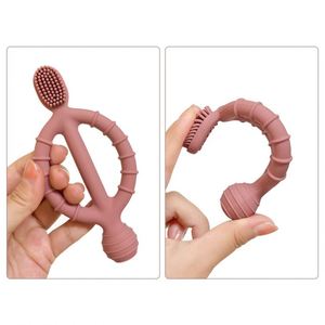 Mordedor de Silicona para Bebés, Libre de BPA, Grado Alimenticio, Seguro, Cepillo de Dientes Sensorial, Juguete Suave de Lujo, Masajeador, Antideslizante, Unisex, WoXing, 0-24 Meses - Product Image 3
