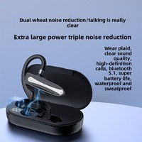 Earphone Bisnis Handsfree Terlaris, Headphone Nirkabel Single Handsfree untuk Mengemudi, Headset HD Call dengan Mikrofon, Earbuds
