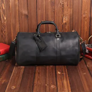 Benutzer definierte große Rindsleder hand gefertigte Gepäck tasche Carry all Weekender Overnight Gym Sport Handgepäck Reisetaschen