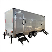 Remorque WC mobile simple et élégante avec panneaux sandwich, pour usage extérieur, entièrement équipée, climatisation et design personnalisable