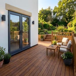 Sistema de <span class=keywords><strong>Puerta</strong></span> Francesa Abatible de Aluminio Moderno con Panel de Polímero o Vidrio Templado Opcional, Color Personalizado para Entrada de Villa - Product Image 3