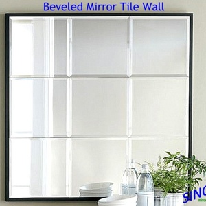 Factory Price Smooth Non-deformed Glass Mirror Tile for Wall Decorative with Shape Design - Product Image 4
