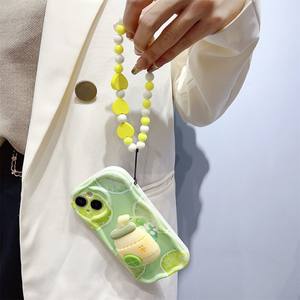 <span class=keywords><strong>Coque</strong></span> de Téléphone en TPU avec Lanière Chaîne pour <span class=keywords><strong>iPhone</strong></span> 16 Pro Max 15 14 13 12 <span class=keywords><strong>11</strong></span> XS XR, Motif <span class=keywords><strong>Citron</strong></span> Nectarina, Souple et Anti-Chocs - Product Image 5