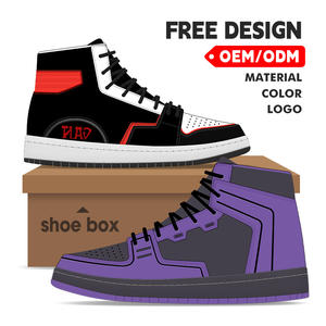 Zapatillas de baloncesto personalizadas para hombre, zapatillas de cuero de corte Alto y Bajo personalizadas, zapatillas de deporte ligeras e informales para hombre - Product Image 1