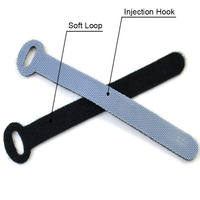 Attaches de câblage auto-adhésives personnalisées avec logo imprimé, écologiques, en polyester/nylon, avec fermeture auto-agrippante pour accessoires de câblage