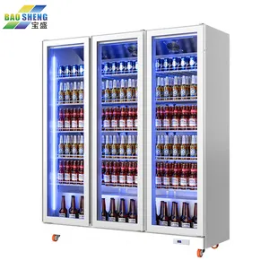 商用展示冰柜冰箱3门不锈钢台式冰柜