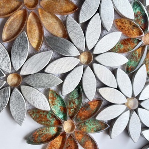 Azulejos Decorativos de Cerámica Modernos con Forma de Flor, Color Naranja, Resistentes al Agua, para <span class=keywords><strong>Cocina</strong></span>, Paredes, Hotel, Sala de Estar y Baño - Product Image 6