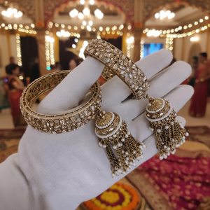 Beautiful Gold Plated Crystal Stone <b>Bangles</b> for Women Perfect for Traditional <b>Indian</b> Occasions - Product Image 3