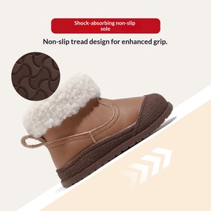 Bottes de neige pour bébé et tout-petit, doublure en fourrure de velours, antidérapantes, semelle souple et épaisse, chaudes pour l'hiver - Product Image 3