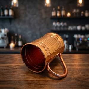 Premium Pure Copper Beer Tankard Mug 16oz Handcrafted Hammered Copper Stein with Handle Wholesale Barware Cocktail <b>Drinkware</b> - Product Image 2