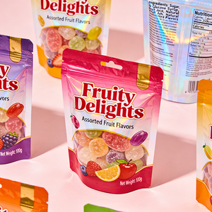 Matte Finish 4oz Vitamin Gummy <b>Bag</b> Aluminum Foil Mylar Stand Up Pouch MOPP VMPET PE Zipper Supplement Candy Packaging <b>Bag</b> - Product Image 3