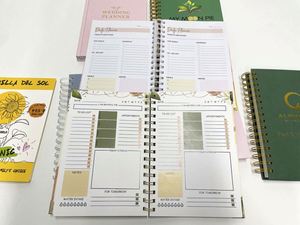 Carnet de notes hebdomadaire personnalisé en cuir A5, couverture rigide, planificateur d'objectifs, cadeau - Product Image 4