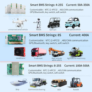 سلسلة يانيانغ نظام إدارة بطارية BMS ليثيوم أيون 40A/50A 10S إلى 20S 6V 48V 60V مدمج BT PCBA - Product Image 6