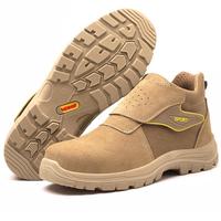 Chaussures de sécurité légères à embout d'acier pour les travailleurs, chaussures de travail en cuir avec embout d'acier pour hommes