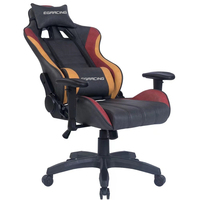 Chaise de bureau moderne pour gamer, pivotante et inclinable, en similicuir PU, avec support cervical, vérin à gaz 3 positions et accoudoirs réglables