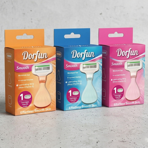 Maquinilla de Afeitar para Mujer de 6 Cuchillas de Acero Inoxidable con Estuche de Viaje para Afeitar el Rostro y el Cuerpo, Mini Maquinilla de Afeitar, Lista para Enviar - Product Image 3