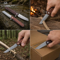 Couteau de poche pliable portable d'extérieur, couteau tactique de chasse et de camping, couteau utilitaire à lame à ressort, outil manuel, vente en gros, personnalisé GT-8883