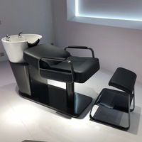 Échantillon gratuit de luxe plus design Salon de coiffure salon de beauté Mobilier pour salon de coiffure Lavage des cheveux Chaise à shampoing Lit à shampoing