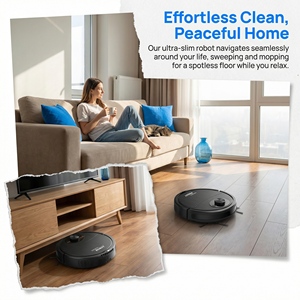 Smart Robotic Vacuum Cleaner Household Wet <b>Dry</b> <b>Mopping</b> Machine Portable Rechargeable Vacuum Cleaner - Product Image 6
