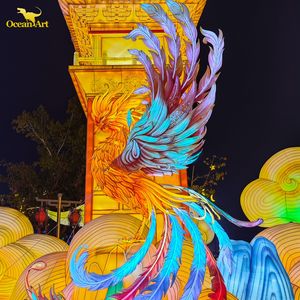 Chinese Silk Lantern Large Festival Lantern Show Waterproof LED Lights Diwali Thanksgiving Customized Designs - Product Image 6