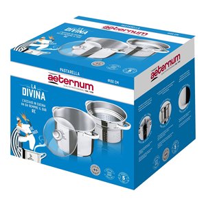 Cuoci pasta Inox (22cm) LA DIVINA RE INOX Pastarella Cromo lucido AP000077 - Product Image 2