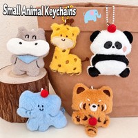 Porte-clés en peluche animaux de la ferme originaux en gros, pendentifs doux en forme d'animaux en peluche, breloques mignonnes pour sacs et sacs à dos, cadeau personnalisé