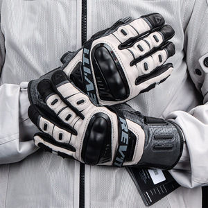 Gants de moto en cuir véritable, écran tactile, respirants, antidérapants pour hommes - Product Image 2