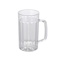 Chope à bière en acrylique avec poignée, en plastique PC épaissi incassable, grande capacité, pour pub, eau, thé, ou comme tasse à ananas