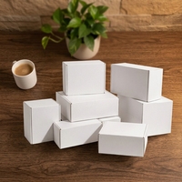 Boîtes d'expédition en carton ondulé blanc écologiques et dégradable de luxe avec options d'impression personnalisée et de gaufrage