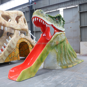 Fiberglas dinosaurusspeeltoestel voor binnen/buiten gebruik, geschikt voor commerciële ruimtes, winkelcentra, speelhuizen, kinderen, scholen en luchthavens - Product Image 2