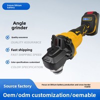 Meuleuse d'angle industrielle multifonctionnelle rechargeable 125 mm, polisseuse à batterie au lithium, machine de découpe à gâchette pour bricolage domestique