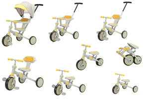 <span class=keywords><strong>Tricycle</strong></span> pliable pour enfants, tout-en-un <span class=keywords><strong>8</strong></span> en 1, vélo d'équilibre pour bébé, poussette, chariot, <span class=keywords><strong>tricycle</strong></span> à pédales, roues en PU, <span class=keywords><strong>tricycle</strong></span> pour enfants - Product Image 6