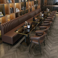 Fauteuils et Banquettes en Cuir pour Restaurant, Canapé Moderne pour Café, Ensemble de Meubles de Salon de Restaurant