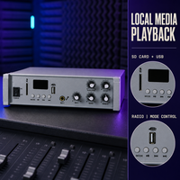 Amplificateur audio compact 1 micro 2 entrées ligne radio carte SD USB contrôle des basses et des aigus protection contre les courts-circuits et les surcharges