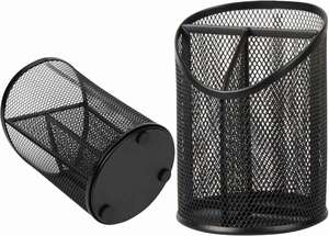 Mesh Pencil Holder Pen Cup for Desk Round Black Pen Holder Desktop Pen <b>Organizer</b> 3 Compartments Pencil <b>Organizer</b> Desk <b>Organizer</b> - Product Image 3
