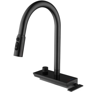 Novo Projetado Cachoeira Voadora Pull Out Kitchen Faucet Hot Cold Rainfall Pulverizador pia torneira chuveiro