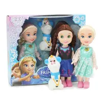 3pcs Frozen Princess Anna Elsa Dolls For Girls Toys Princess Anna Elsa Dolls 8 Styles Of Clothes 16cm Small Plastic Baby Dolls