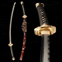 Accessoires de jeu d'anime, épée japonaise T1095 en acier Damas, couteau de commandement, entraînement physique, épée longue orientale, objets de collection haut de gamme